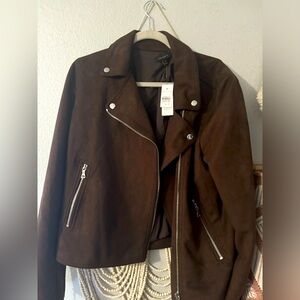 Ann Taylor Suede Moto Jacket
